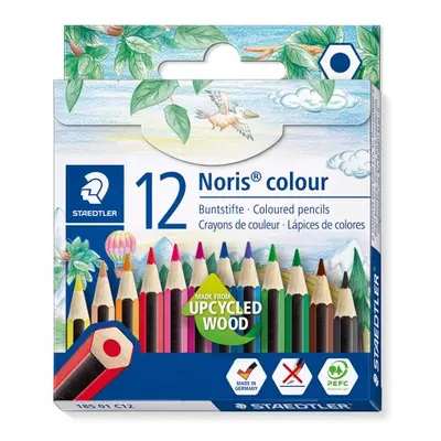 Staedtler Barevné pastelky Noris Colour 185 - 12 různých barev - šestihranné