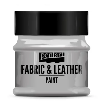 Pentart Barva na kůži a textil metalická PENTART 50 ml STŘÍBRNÁ