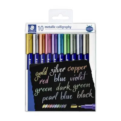 Staedtler Design Journey Metallic Calligraphy 10 barev