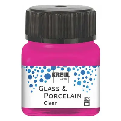 Kreul Barva na sklo a porcelán clear 20 ml RŮŽOVÁ