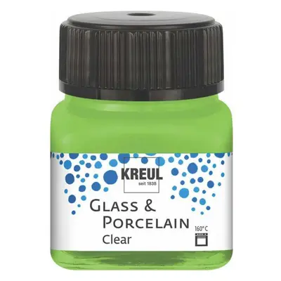 Kreul Barva na sklo a porcelán clear 20 ml JABLKOVÁ ZELENÁ