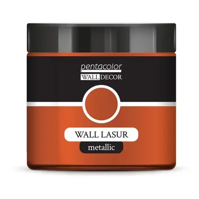 Pentart Lazurovací barva na zeď metallic WALL DECOR 500 ml OHNIVÁ ZLATÁ