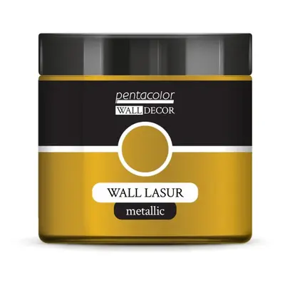 Pentart Lazurovací barva na zeď metallic WALL DECOR 500 ml ZLATÁ