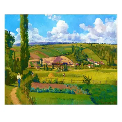 Figured ART Vyšívání křížkové sada - Pissarro - Krajina v Les Pâtis, Pontoise 32 x 40 cm