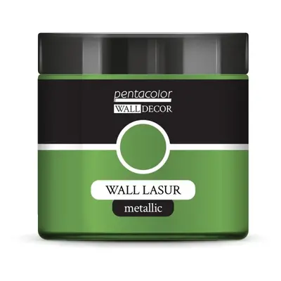 Pentart Lazurovací barva na zeď metallic WALL DECOR 500 ml ZELENÁ-ZLATÁ