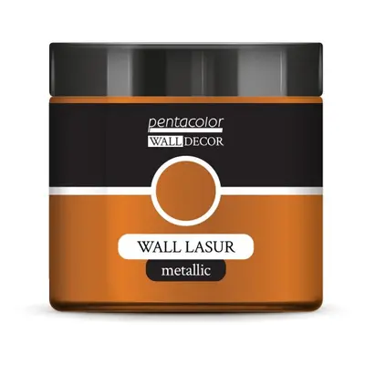 Pentart Lazurovací barva na zeď metallic WALL DECOR 500 ml ŽLUTÁ MĚĎ