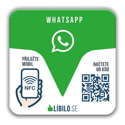 Vizitka Whatsapp deska s NFC čipem