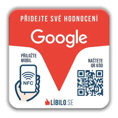 Přidej recenze na Google.com deska s NFC čipem