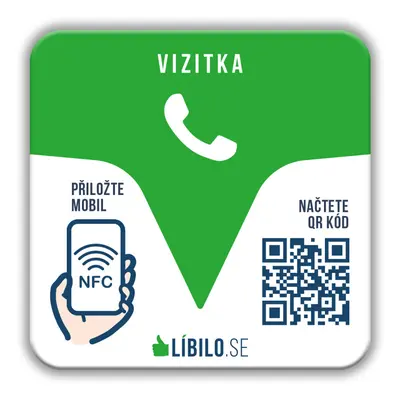 Vizitka - deska s NFC čipem