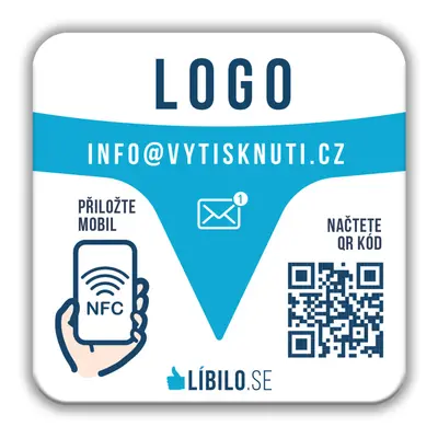 NFC deska pošli email s vlastním logem