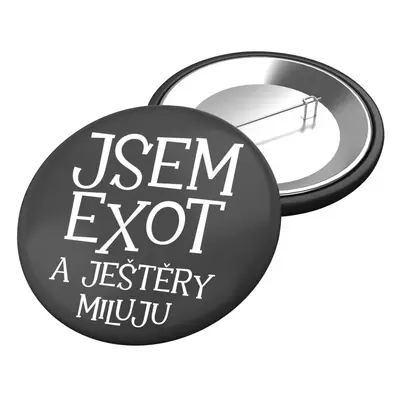 Button Jsem exot a ještěry miluju