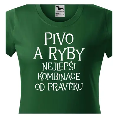 Tričko pivo a ryby