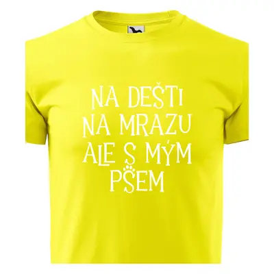 Tričko na dešti na mrazu