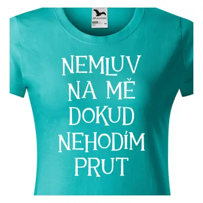 Tričko nemluv na mě dokud nehodím prut