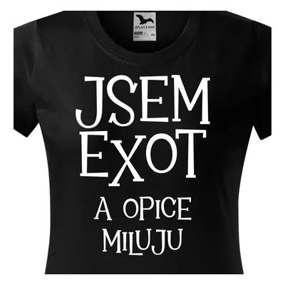 Tričko jsem exot a opice miluju