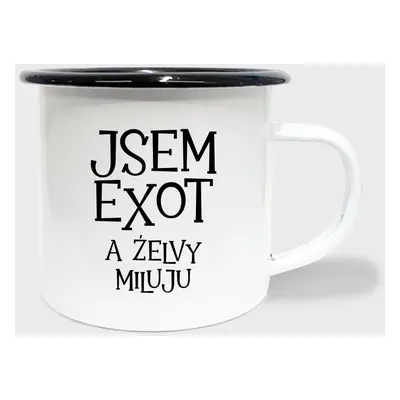 Hrnek smalt jsem exot a želvy miluju