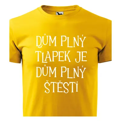 Tričko dům plný tlapek je dům plný štěstí