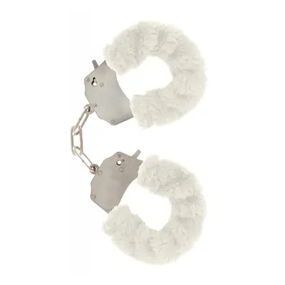 ToyJoy Furry Fun Cuffs pouta na ruce plyšová bílá