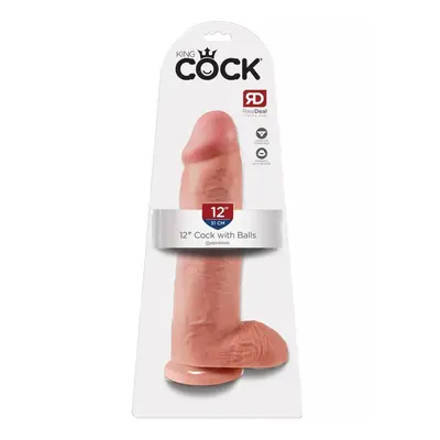 Pipedream King Cock 12" Cock with Balls flesh