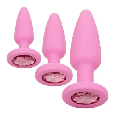 Calexotics First Time Crystal Booty Kit pink sada análních kolíků