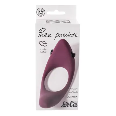 Lola Games Pure Passion Lunar Wine red Vibrační erekční kroužek