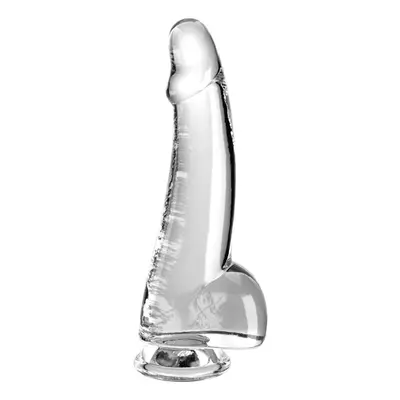 Pipedream King Cock Clear 7,5" Cock with Balls transparent dildo