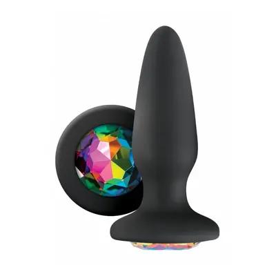 NS Novelties - Anální kolík s krystalem Glams Black Rainbow Gem