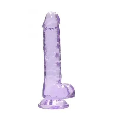 Shots REALROCK Realistic Dildo with Balls Purple 17 cm