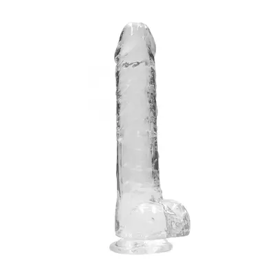 Shots REALROCK Realistic Dildo with Balls Transparent 22 cm