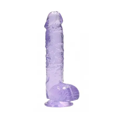 Shots REALROCK Realistic Dildo with Balls Purple 15 cm