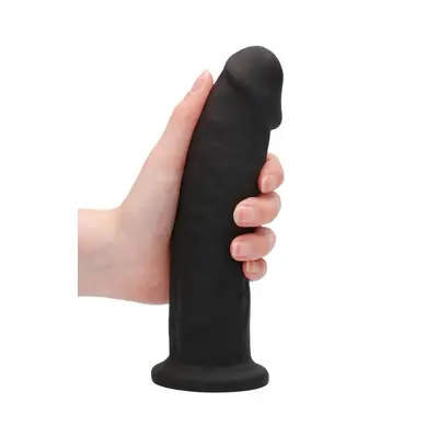 Shots REALROCK 22,8 cm Dual Density Silicone Dildo black