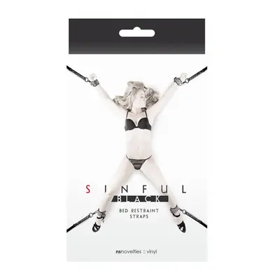 NS Novelties Sinful Bed Restraint Straps black