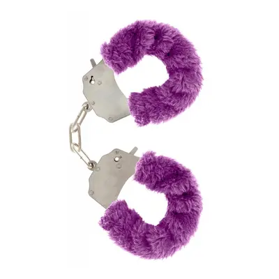 ToyJoy Furry Fun Cuffs pouta na ruce plyšová fialová