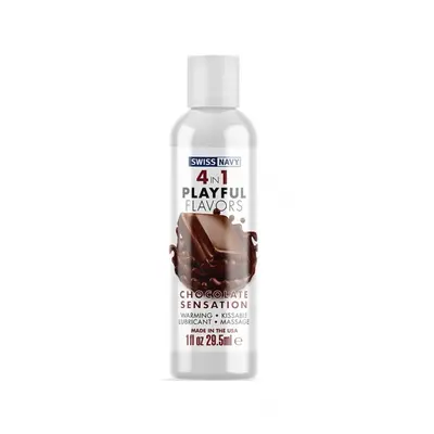 Swiss Navy 4 in 1 Playful Flavors Chocolate Sensation lubrikační gel 29,5 ml