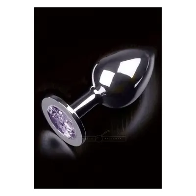 Dolce Piccante - Anální kolík kovový s krystalem Jewellery Large Silver Diamond purple