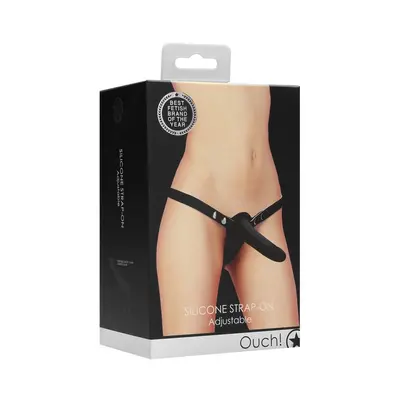 Shots Ouch Silicone Strap-on Adjustable black