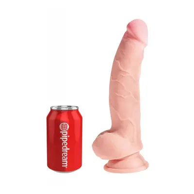 Pipedream King Cock 8" Triple Density Cock With Balls flesh