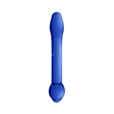 Shots Chrystalino Treasure blue skleněné dildo