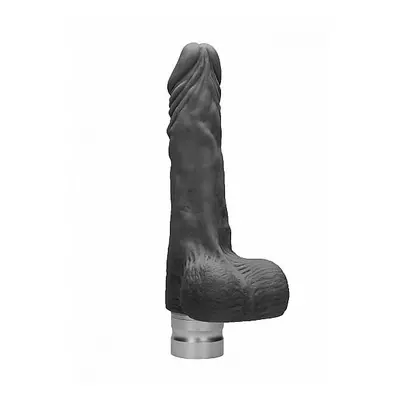 Shots - RealRock Realistic Vibrating Dildo with Balls 17cm Black vibrátor