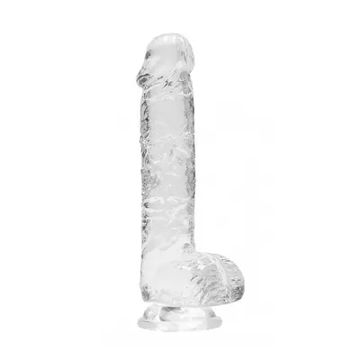 Shots REALROCK Realistic Dildo with Balls Transparent 15 cm