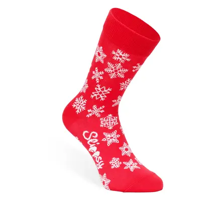 Red Snowflake socks