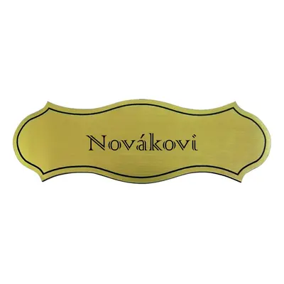 Jmenovka S16 120x40mm zlatá broušená