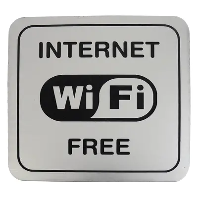 Piktogram 80x80 plastový WIFI FREE stříbrná