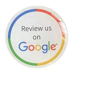 NFC samolepka NTAG213 30mm Google review bílá