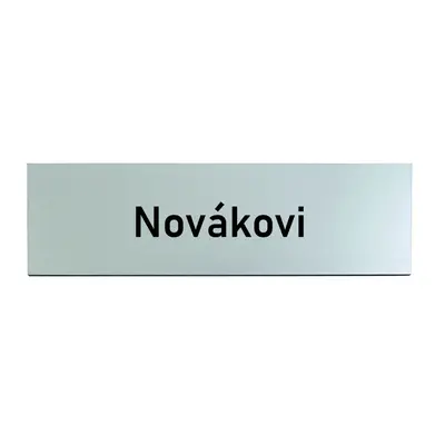 Jmenovka 100x30mm stříbrná broušená