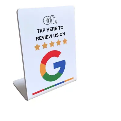 NFC stojánek NTAG215 100x76x2,3mm Google review bílý