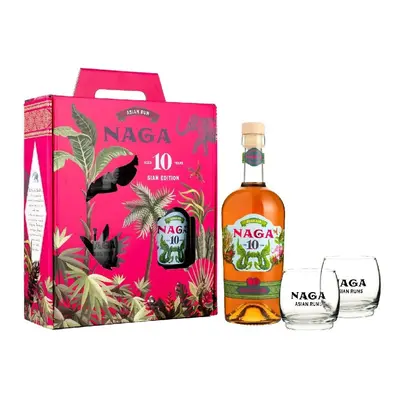 Naga Siam 10 yo + 2x sklo 40% 0,7 l