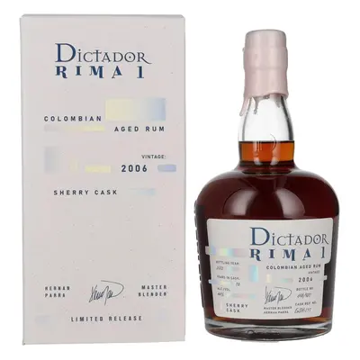 Dictador RIMA 1 16 yo SHERRY Cask Vintage 2006 44% 0,7l