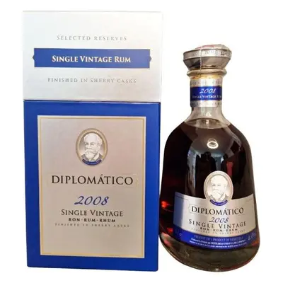 Diplomático Diplomatico Single Vintage 2008 43% 0,7 l