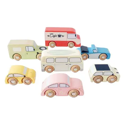 Vláčkodráha auta - Set dřevěných autíček Vintage (Le Toy Van)